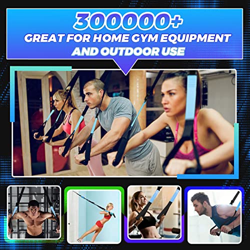 KEAFOLS Bodyweight Fitness Resistance Suspension Kit Extension Strap Door Anchors, Powerlifting Strength Workout Straps Full Body Complete Home Gym Body Core Exercise