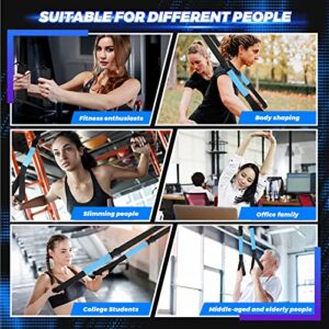 KEAFOLS Bodyweight Fitness Resistance Suspension Kit Extension Strap Door Anchors, Powerlifting Strength Workout Straps Full Body Complete Home Gym Body Core Exercise