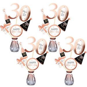 konsait rose gold 30th birthday centerpiece sticks-30th birthday table toppers -birthday party decorations accessories- 30 fabulous -bday party cheers to thirty years birthday party favor supplies