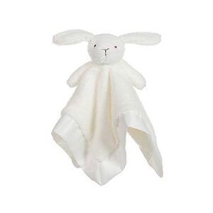 apricot lamb stuffed animals soft security blanket white bunny rabbit infant nursery character blanket luxury snuggler plush(white bunny, 14 inches)