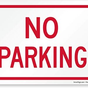 SmartSign 7 x 10 inch “No Parking” Metal Sign, 40 mil Aluminum 3M Laminated Engineer Grade Reflective Material, Red and White