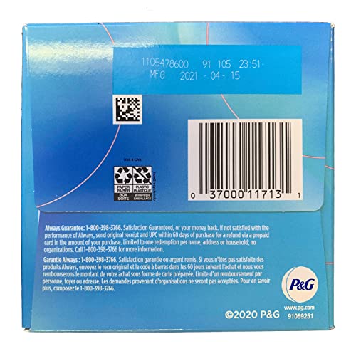 Always Pads Size 1 Infinity With Flex Foam 18 Count (Pack of 2)