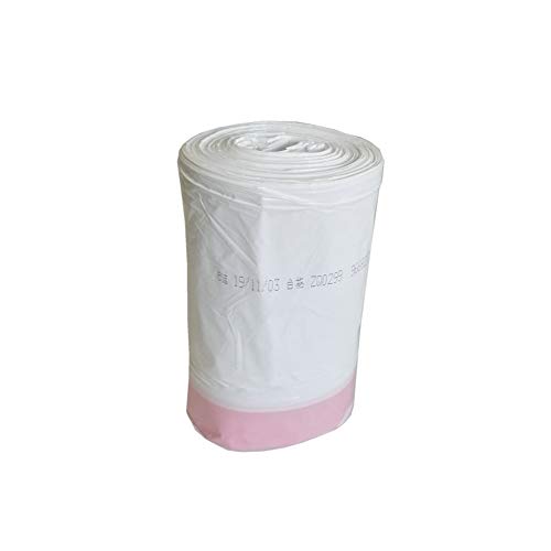 Small Trash Bags Fangkun 4 Gallon 42 Bags White Drawstring Bathroom Garbage Bags 15 Liter Wastebasket Trash Can Liners for Home Office Bins, 42 count