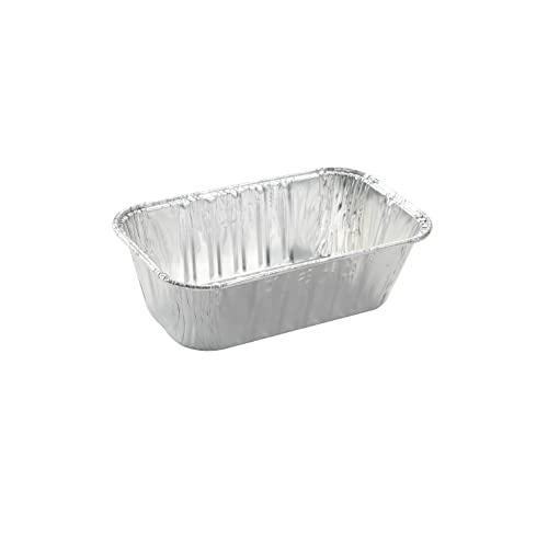 Waytiffer 50 Pack 1Lb mini Loaf Pans Heavy Duty Disposable Aluminum Foil Bread Tins Standard Size - 6" X 3.5" X 2.5" Oven Safe Sturdy Small Bread Tin Pans-1 Pound Loaf Pans