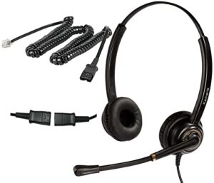 n/x telephone headset with noise cancelling mic compatible with cisco ip phones 7931 7940 7941 7942 7945 7960 7961 7962 7965 7970 7975 and more