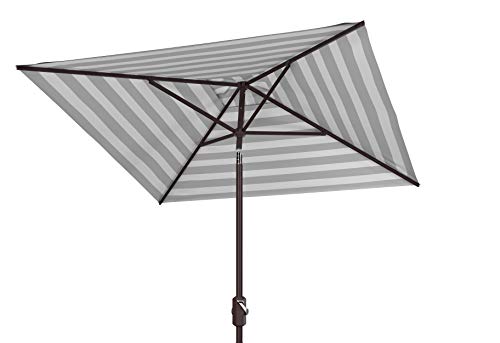 Safavieh PAT8404A Outdoor Iris Fashion Line Black and White 7'6" Square UV Protected Umbrella