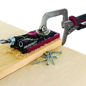 Milescraft 1325 Pocket Jig 200 - Complete Double/Twin Pocket Hole Jig Kit System. Easy to use, pocket hole drill guide, screw jig with all accessories.