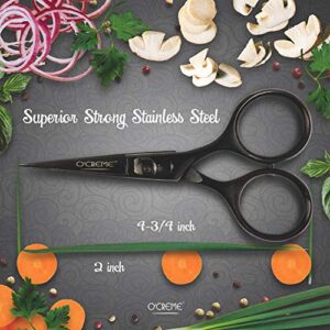 O'Creme Super Sharp Chef Scissors All Stainless Steel Snips Garnishing Tool (Rose Gold)