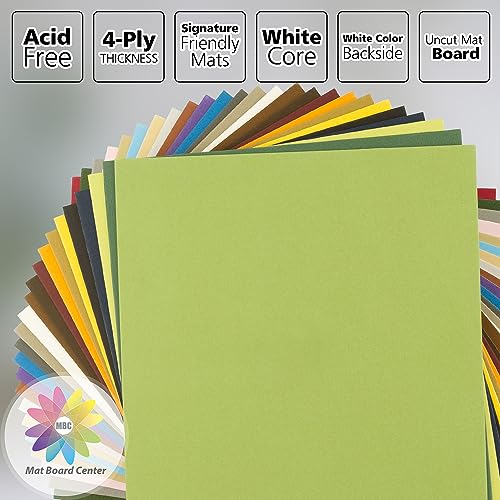 Mat Board Center, 16x20 Uncut Photo Mat Boards - Full Sheet - for Art, Prints, Photos, Prints and More, Mixed Color, 25-Pack