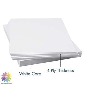 Mat Board Center, 16x20 Uncut Photo Mat Boards - Full Sheet - for Art, Prints, Photos, Prints and More, White Color, 25-Pack