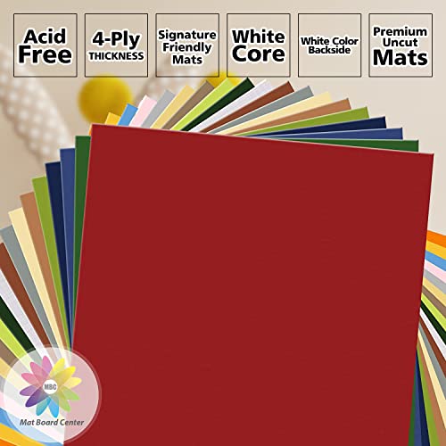 Mat Board Center, 16x20 Uncut Mat Boards - Full Sheet - for Art, Prints, Photos, Prints and More (Mixed Color, 20-Pack)