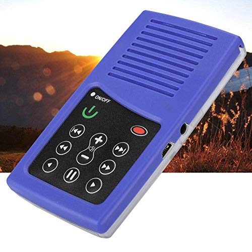 E Book Reader , 350mAh Mini Portable Solar Charge Bible Reader Book Reader , Built in 4G Capacity , 350mAh Battery , high Volume , Adjustable Sound , Gifts for Bible listeners Blue