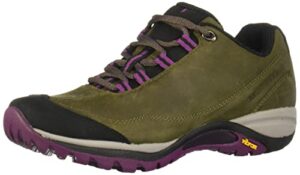 merrell womens siren traveller 3 hiking shoe, olive/purple, 8 us