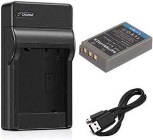 battery and charger for olympus pen e-pl1, e-pl2, e-pl3 digital camera