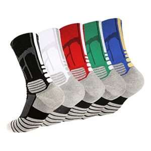 disile elite basketball socks, cushioned athletic sports crew socks for men & women…