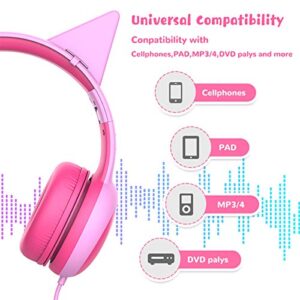 gorsun Kids Headphones with Limited Volume, Children's Headphone Over Ear, Toddler Headphones for Boys and Girls, Wired Headset Earphones for Children