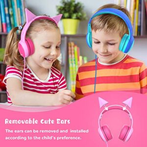 gorsun Kids Headphones with Limited Volume, Children's Headphone Over Ear, Toddler Headphones for Boys and Girls, Wired Headset Earphones for Children