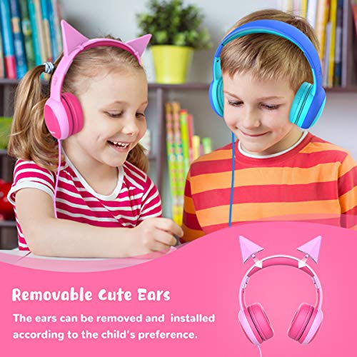 gorsun Kids Headphones with Limited Volume, Children's Headphone Over Ear, Toddler Headphones for Boys and Girls, Wired Headset Earphones for Children