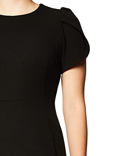 Calvin Klein Women's Tulip Sleeved Sheath Dress, Black 3, 14