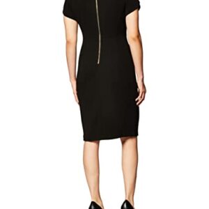 Calvin Klein Women's Tulip Sleeved Sheath Dress, Black 3, 14