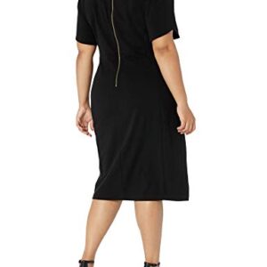 Calvin Klein Women's Size Tulip Sleeved Seamed Sheath, Black 2, 18 Plus