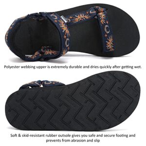 CIOR Women's Sport Sandals Hiking Sandals with Arch Support Yoga Mat Insole Outdoor Light Weight Water Shoes-U119SLX022-Navy-38A