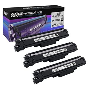 speedyinks compatible replacements for brother tn227 toner cartridge tn-227 tn227bk tn-227bk high yield (black, 3-pack) for use in hl 3070cw hl-l3210cw hl-l3230cdw hl-l3270cdw hl-l3290c printers