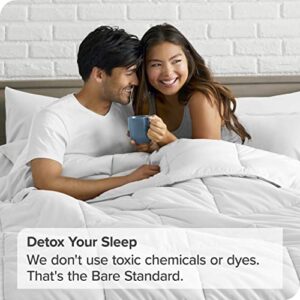 Bare Home Comforter Set - King/California King Size - Ultra-Soft - Goose Down Alternative - Premium 1800 Series - All Season Warmth (King/Cal King, White)