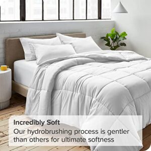 Bare Home Comforter Set - King/California King Size - Ultra-Soft - Goose Down Alternative - Premium 1800 Series - All Season Warmth (King/Cal King, White)