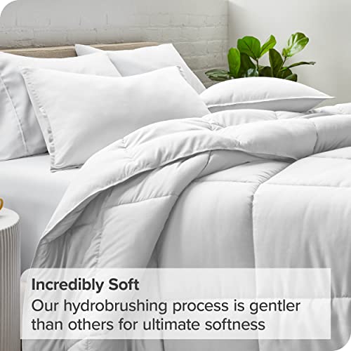 Bare Home Comforter Set - King/California King Size - Ultra-Soft - Goose Down Alternative - Premium 1800 Series - All Season Warmth (King/Cal King, White)