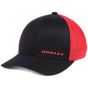 oakley indy stretch-fitted cap black/red