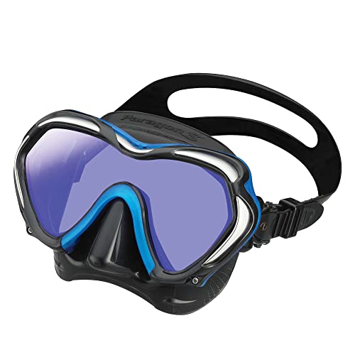 TUSA M-1007 Paragon S Scuba Diving Mask, Fishtail Blue