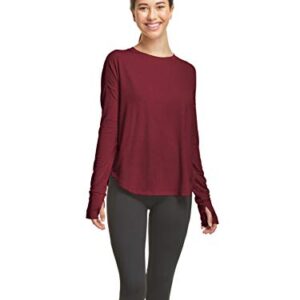 C9 Champion Women's Fashion Long Sleeve T-Shirt, Mulled Berry, L