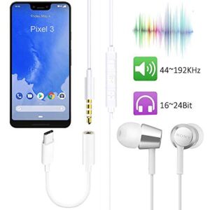 Apple USB C to 3.5mm Headphone Jack for iPad Pro 2018/2019/ 2020 MacBook Pro, Type C to Aux Earphone Dongle Compatible with Pixel 4XL/3/3 XL/2/2 XL, Samsung Sony HTC Moto ect.