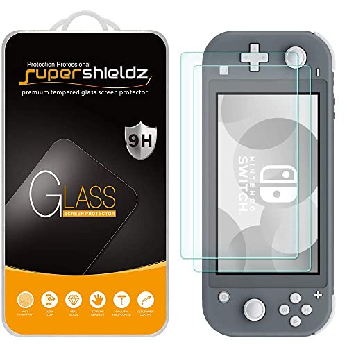 Supershieldz (2 Pack) Designed for Nintendo (Switch Lite) Tempered Glass Screen Protector, 0.32mm, Anti Scratch, Bubble Free