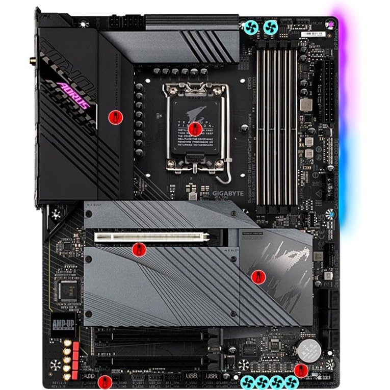 GIGABYTE Z690 AORUS Elite AX (LGA 1700/ Intel Z690/ ATX/ DDR5/ Quad M.2/ PCIe 5.0/ USB 3.2 Gen2X2 Type-C/WiFi 6/2.5GbE LAN/Gaming Motherboard)