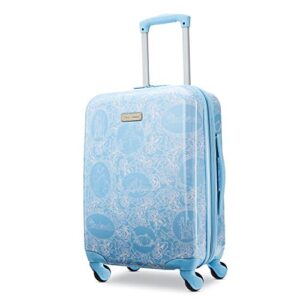 american tourister disney hardside luggage with spinner wheels, light blue, carry-on 21-inch