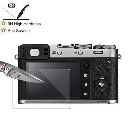 [3-Pack] Tempered Glass Screen Protector for Fujifilm X100T X100F X-E2 X-E2S Camera, Akwox [0.3mm 2.5D High Definition] 9H LCD Protective Cover,Anti-Scratch, Bubble-Free