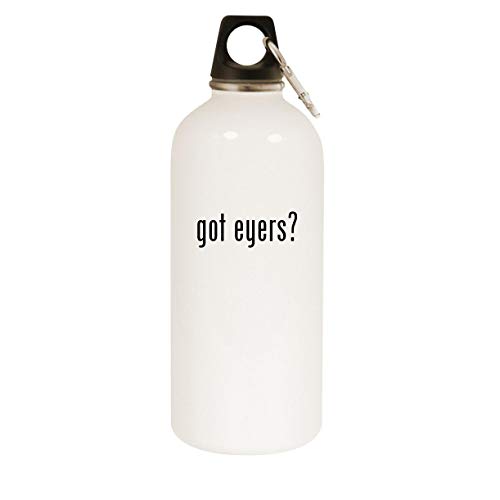 Molandra Products got eyers? - 20oz Stainless Steel White Water Bottle with Carabiner, White