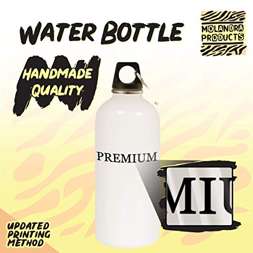 Molandra Products got eyers? - 20oz Stainless Steel White Water Bottle with Carabiner, White