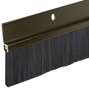 heavy duty brown brush sweep door sweep for gaps up to 2" (4 ft long brown)