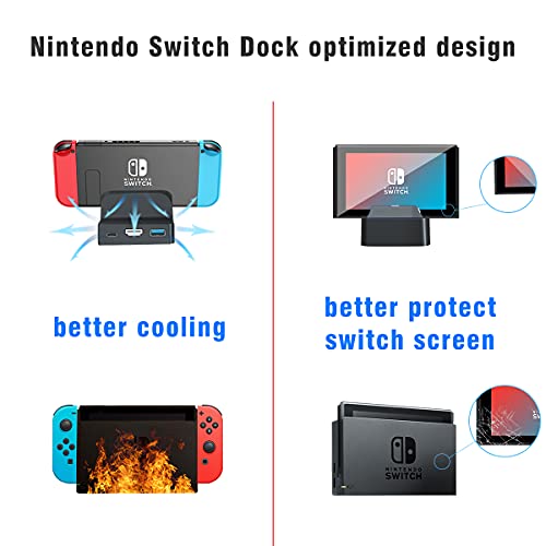 Switch Dock for Nintendo Switch/Switch OLED,Switch Docking Station Replacement for Official Nintendo Switch Dock,Travel Switch TV Dock 4K HDMI USB 3.0 Ports,Nintendo Switch Accessories