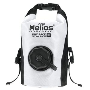 dog helios 'grazer' waterproof outdoor travel dry food dispenser bag, 3l, white