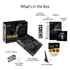 ASUS TUF GAMING X570-PLUS Motherboard ,WI-FI, Socket AM4, USB-C Gen2 AMD (Renewed)