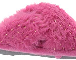 Dearfoams unisex child Slide Slipper, Pink Polish, 1 Big Kid US