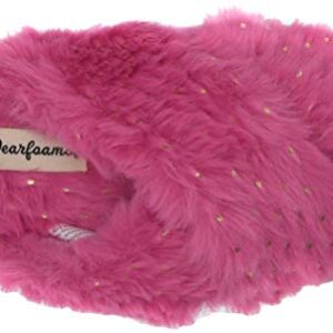 Dearfoams unisex child Slide Slipper, Pink Polish, 1 Big Kid US