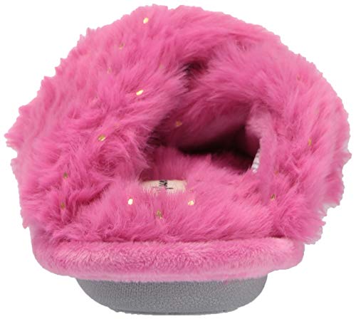 Dearfoams unisex child Slide Slipper, Pink Polish, 1 Big Kid US