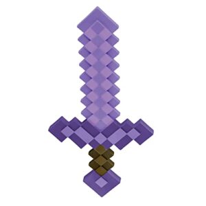 disguise minecraft toy weapon, enchanted purple sword costume accessory, plastic video game inspired toy replica, purple, 20.25 inch length