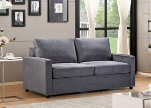 container furniture direct rosina sleeper sofa with high density innerspring mattress, 70", grey