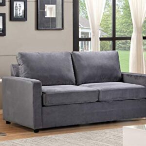 Container Furniture Direct Rosina Sleeper Sofa With High Density Innerspring Mattress, 70", Grey